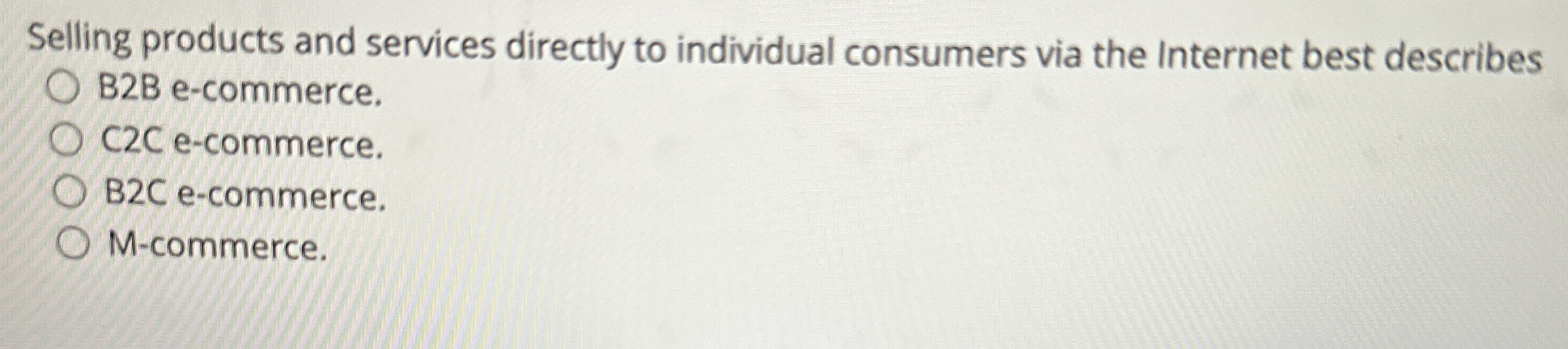 Selling products and services directly to