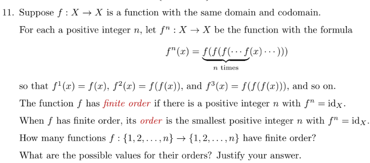 Suppose f : x x is a function with the same