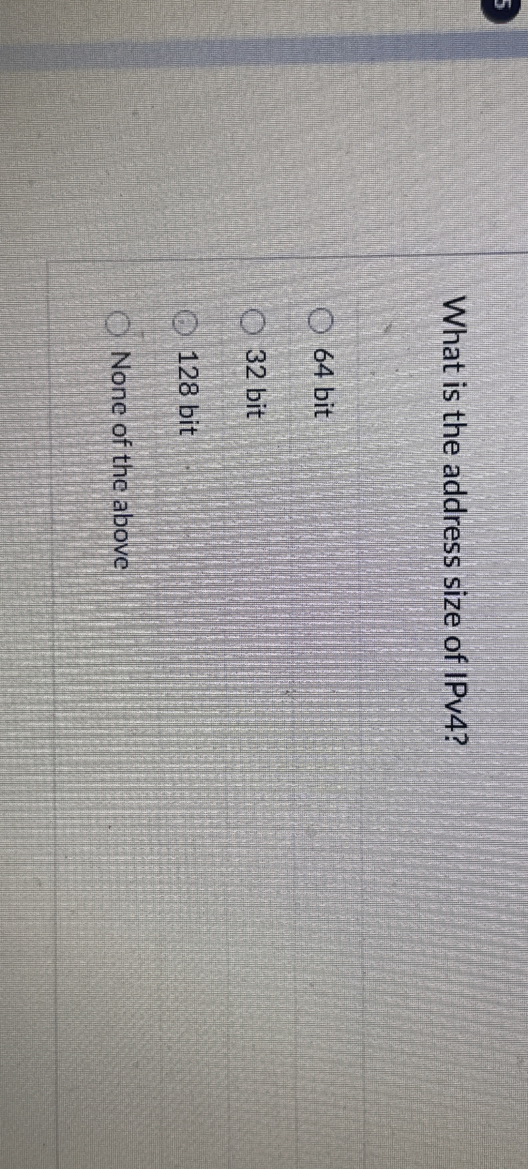 What is the address size of IPv 4 ? 6 4 bit 3 2