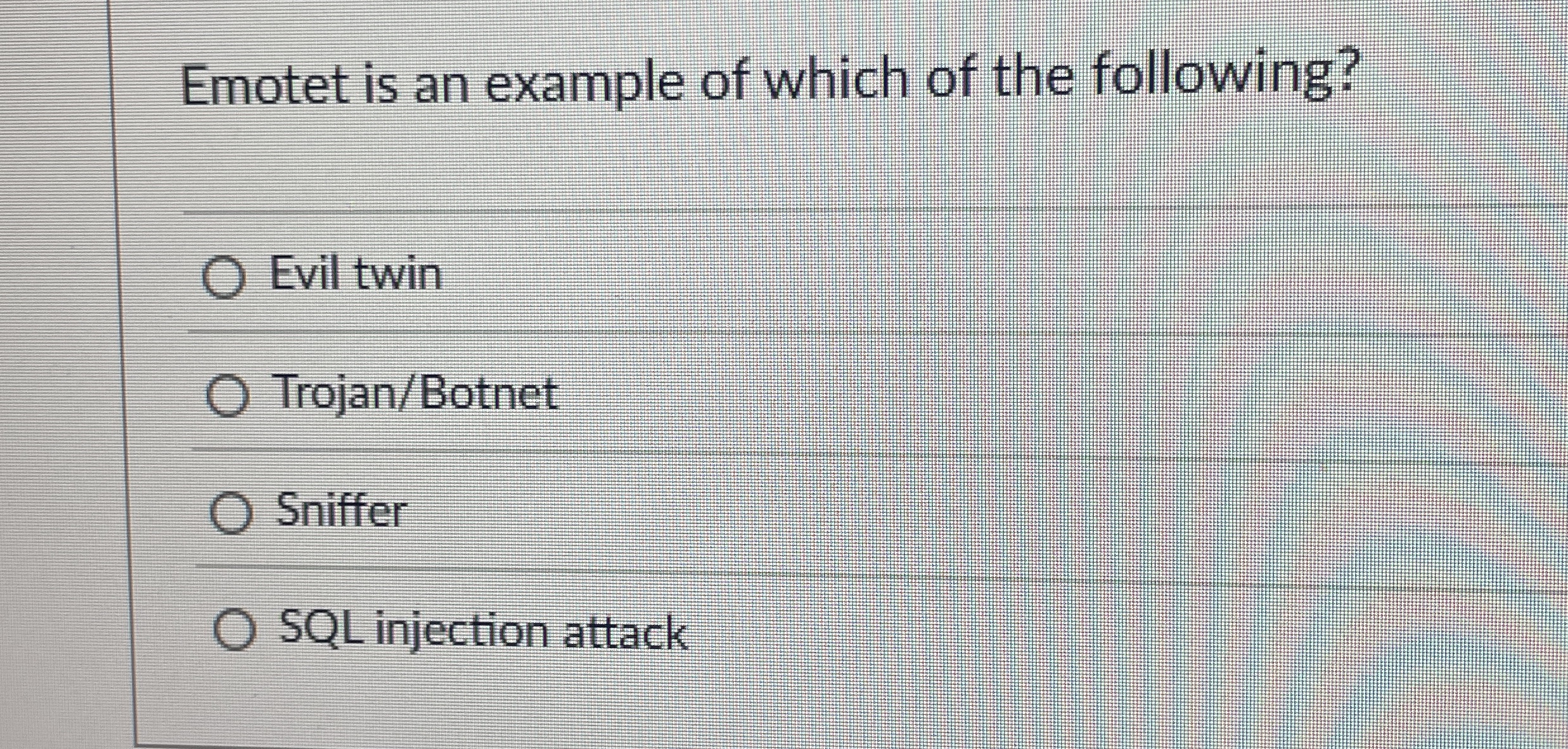 Emotet is an example of which of the following?