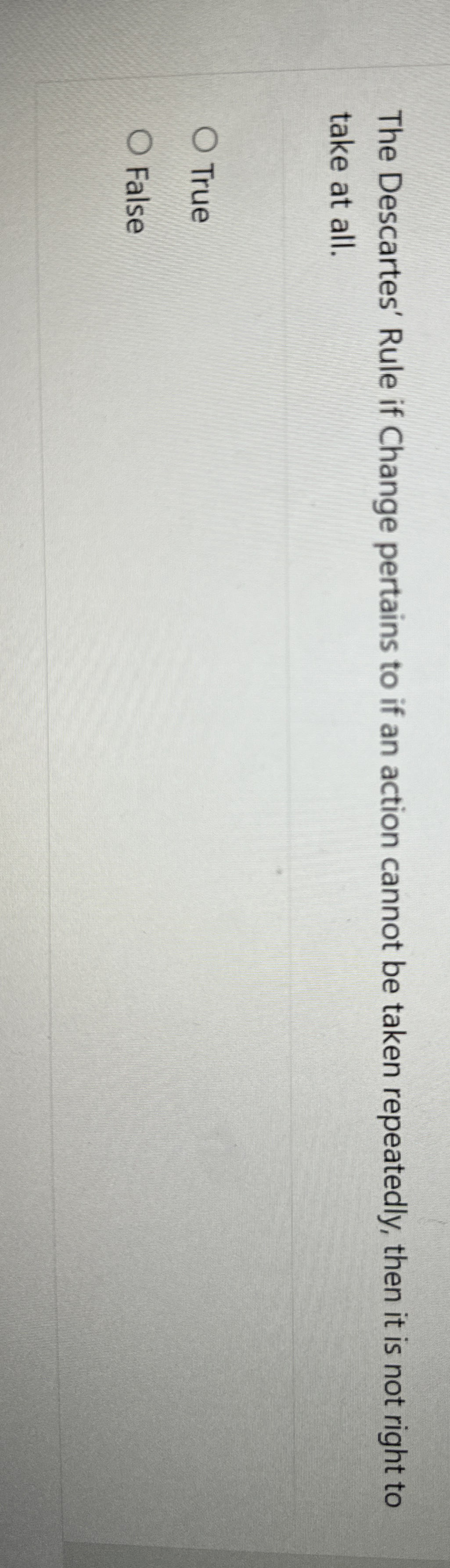 The Descartes' Rule if Change pertains to if an