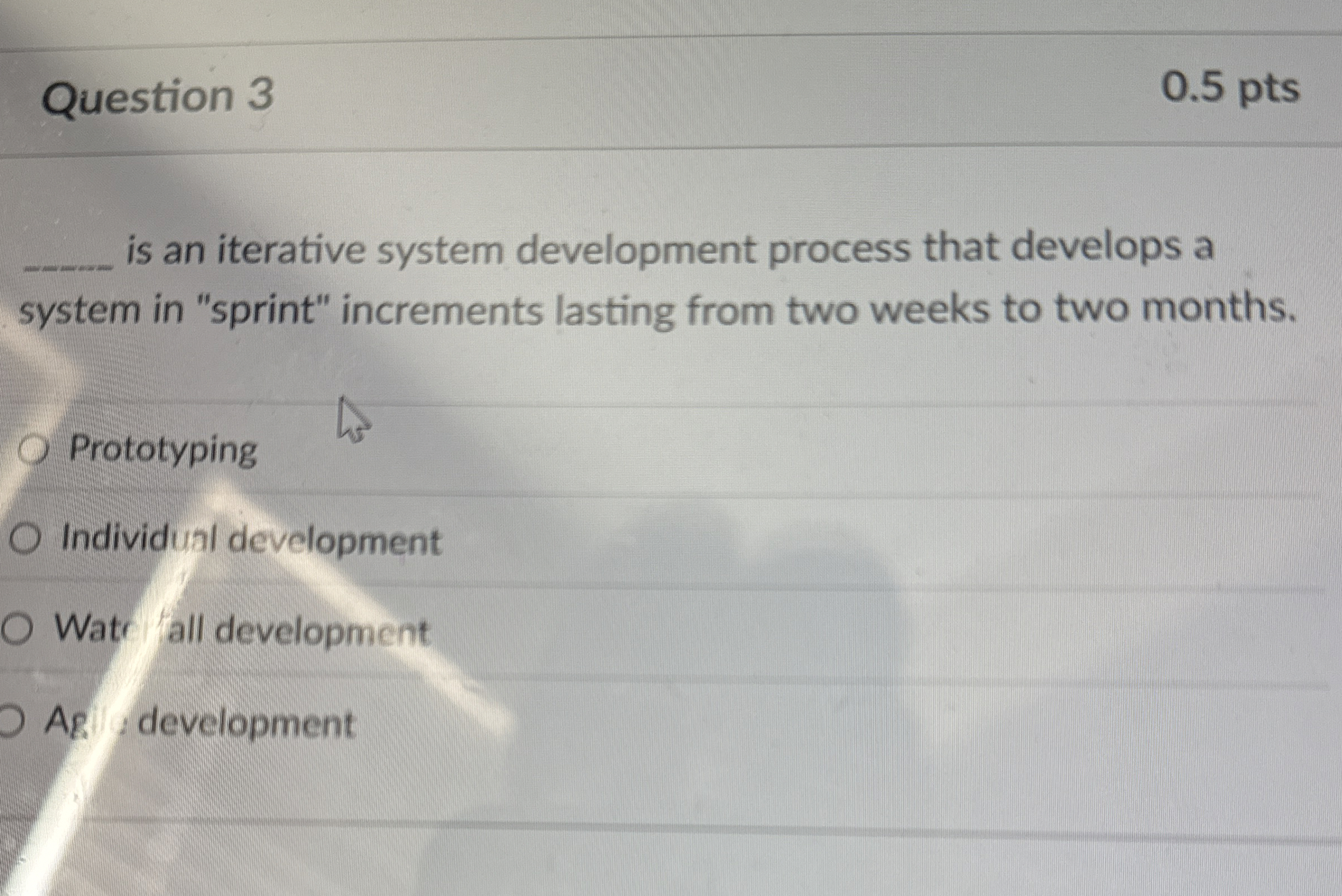 Question 3 0 . 5 pts q , is an iterative system
