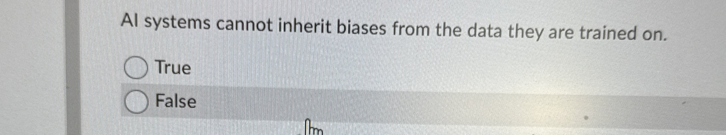 Al systems cannot inherit biases from the data