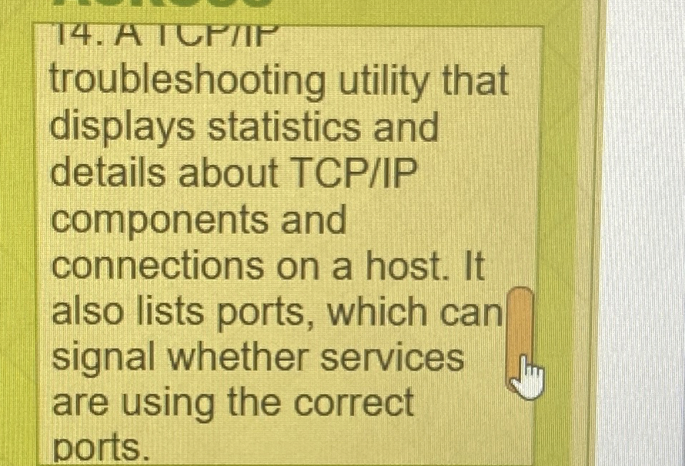 A ILPIP troubleshooting utility that displays