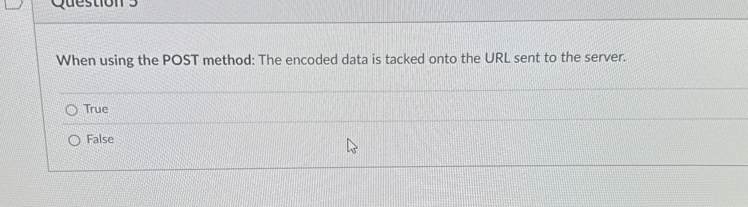 When using the POST method: The encoded data is