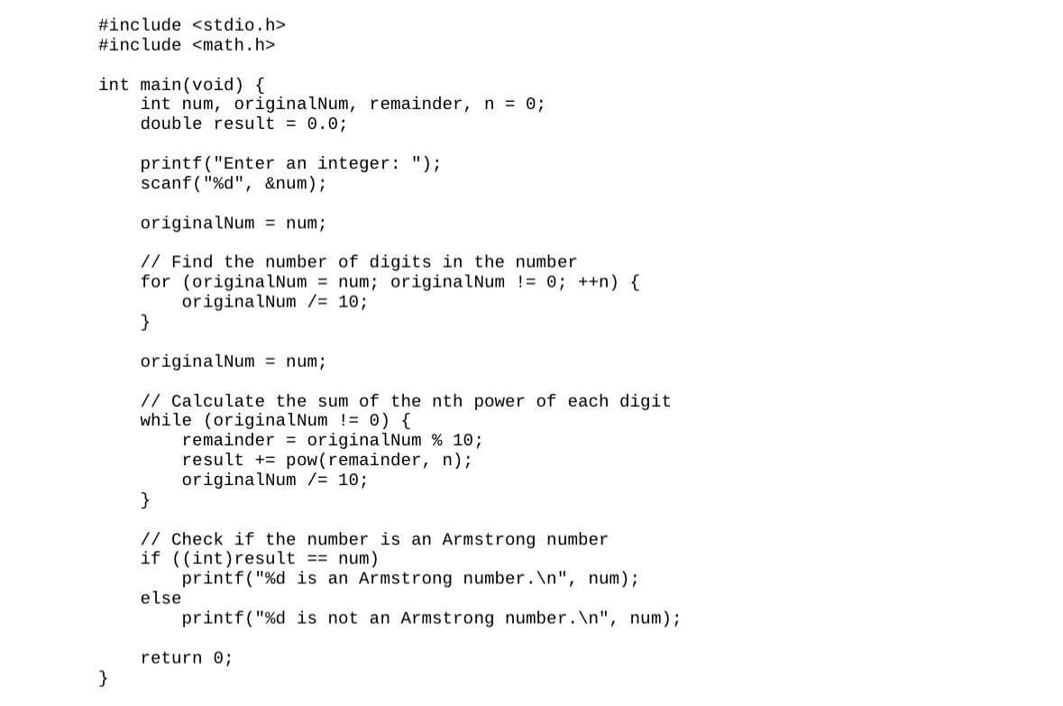 , Re - write The following C program to count all