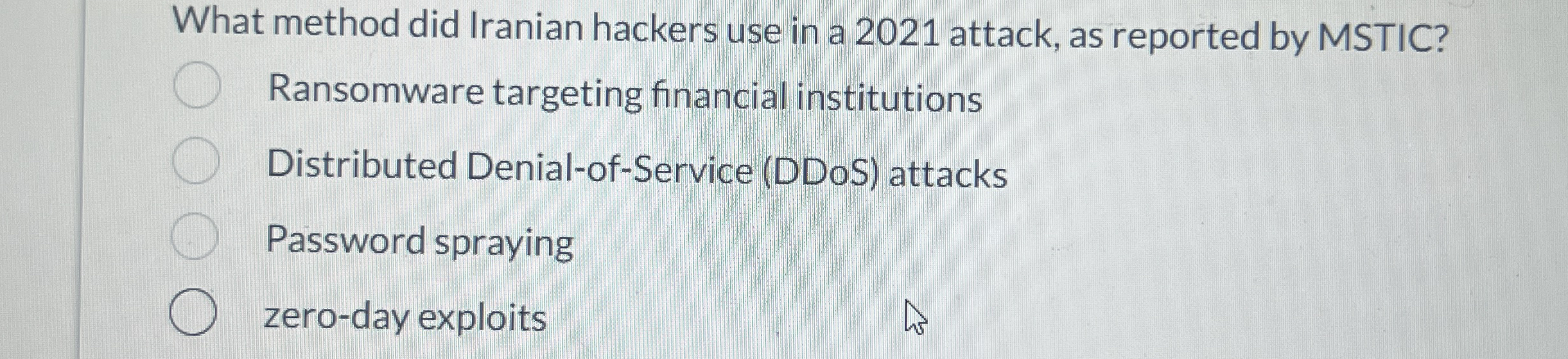 What method did Iranian hackers use in a 2 0 2 1