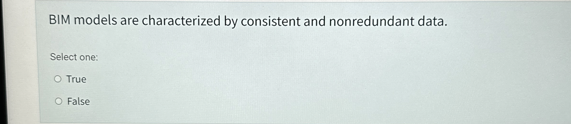 BIM models are characterized by consistent and