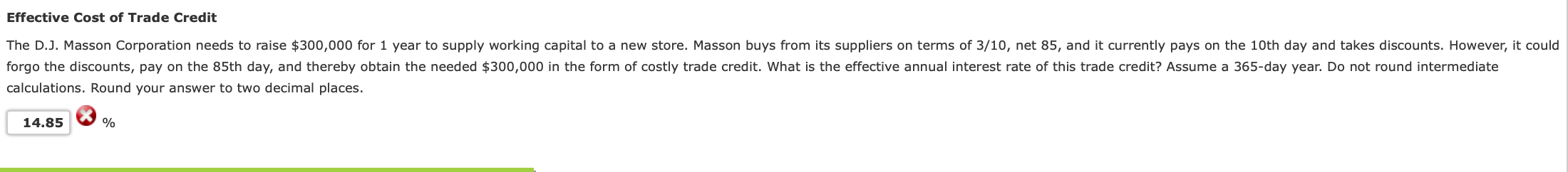 Hello. I cannot seem to get this answer correct