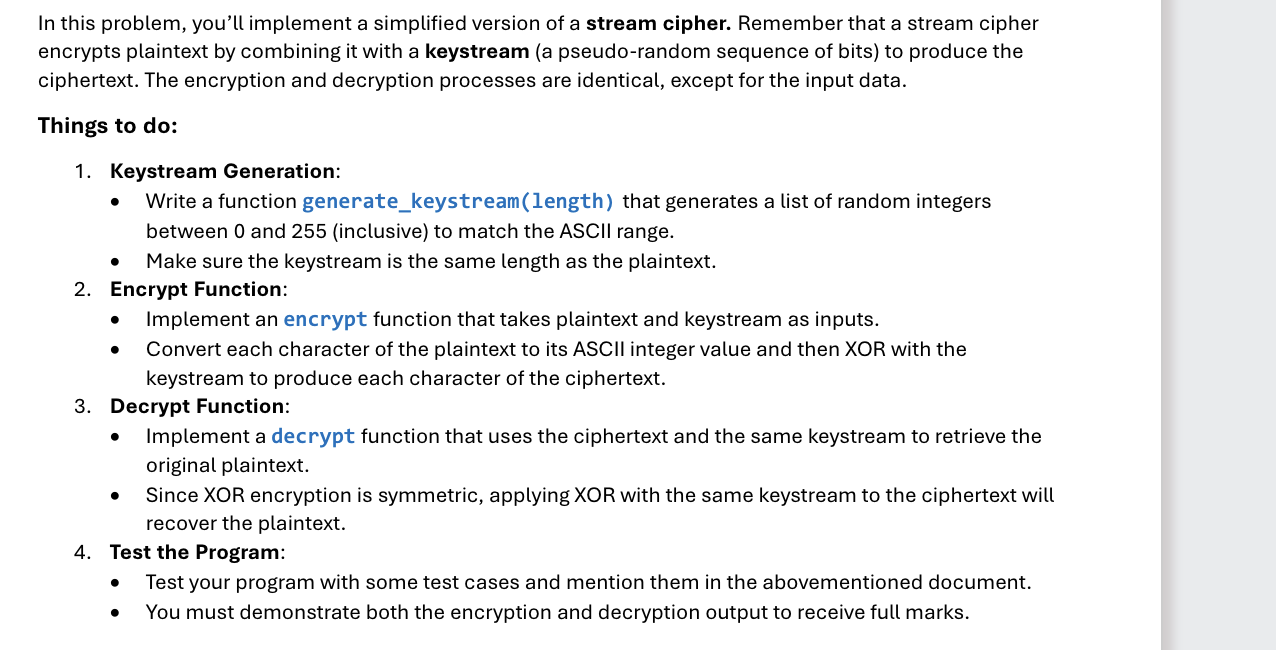 In this problem, you'll implement a simplified