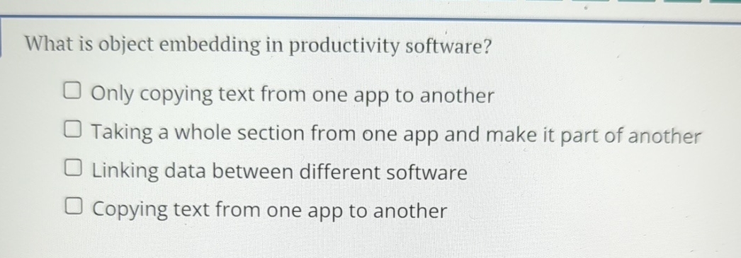 What is object embedding in productivity