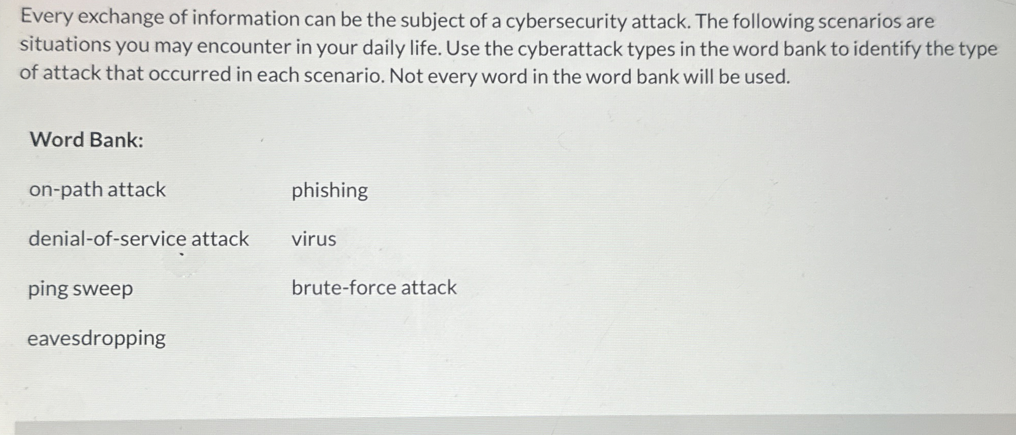 Every exchange of information can be the subject