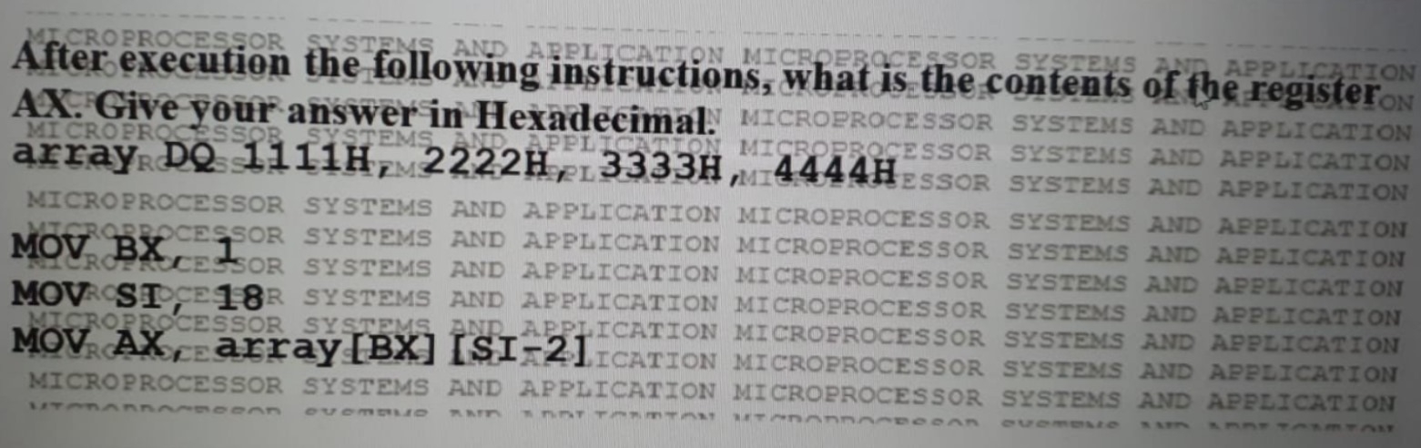 After execution the following instructions, what