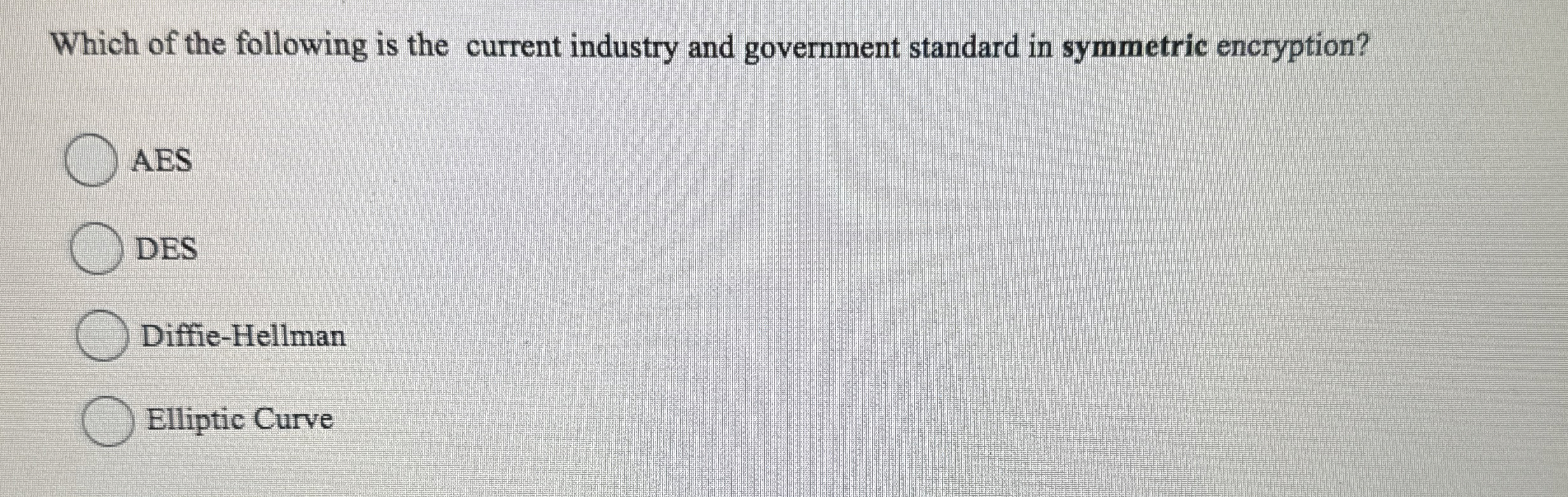 Which of the following is the current industry