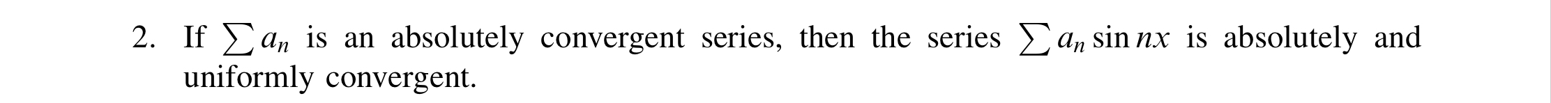 code class = "asciimath" > If \ sum a _ ( n ) is