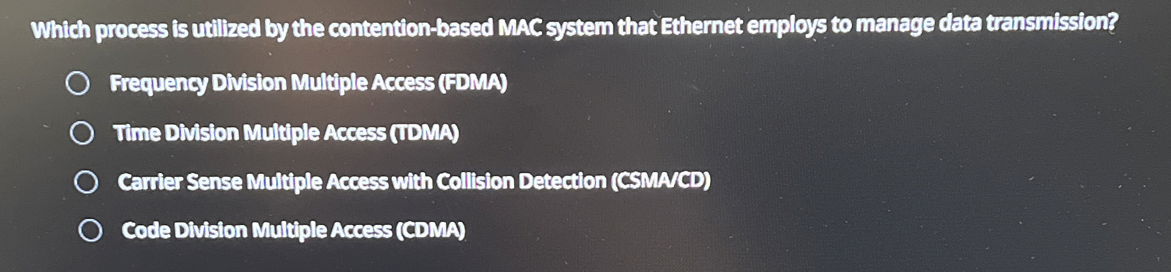 Which process is utilized by the contention -