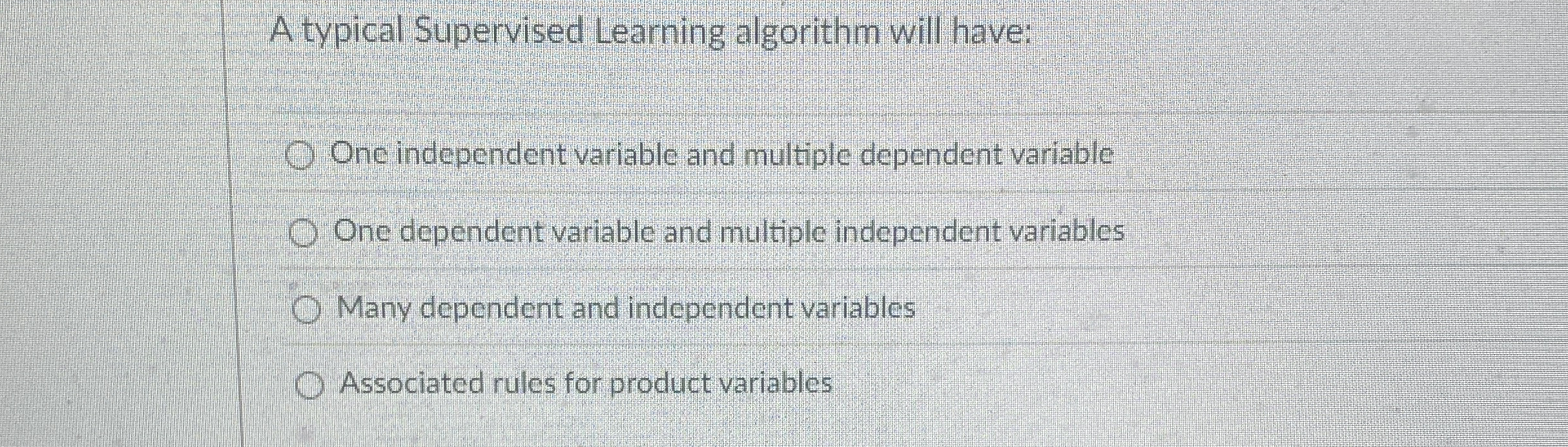 A typical Supervised Learning algorithm will