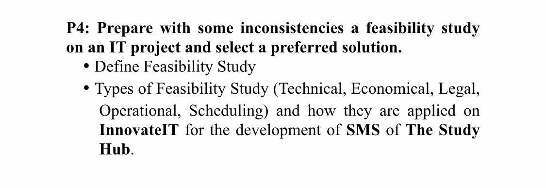 P 4 : Prepare with some inconsistencies a