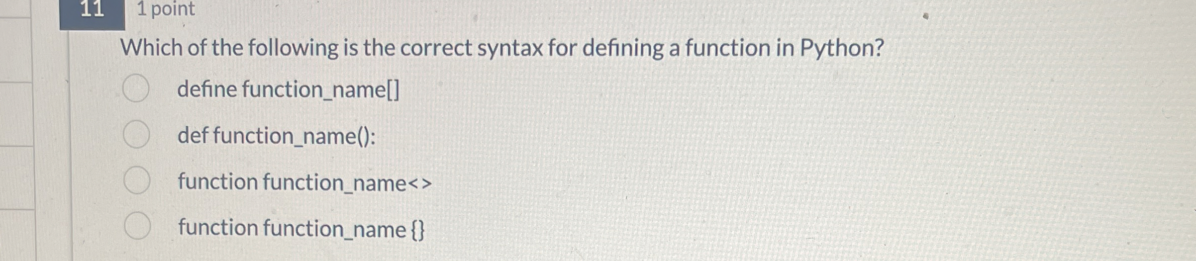Which of the following is the correct syntax for