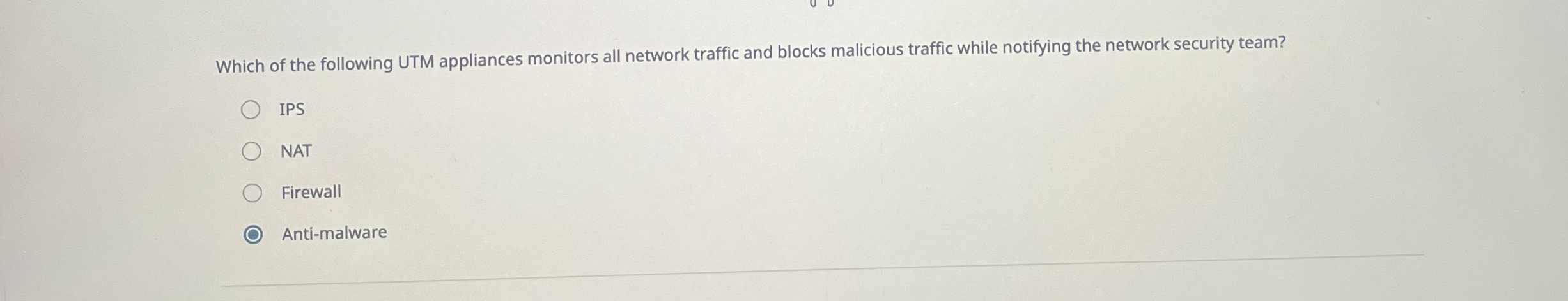 Which of the following UTM appliances monitors