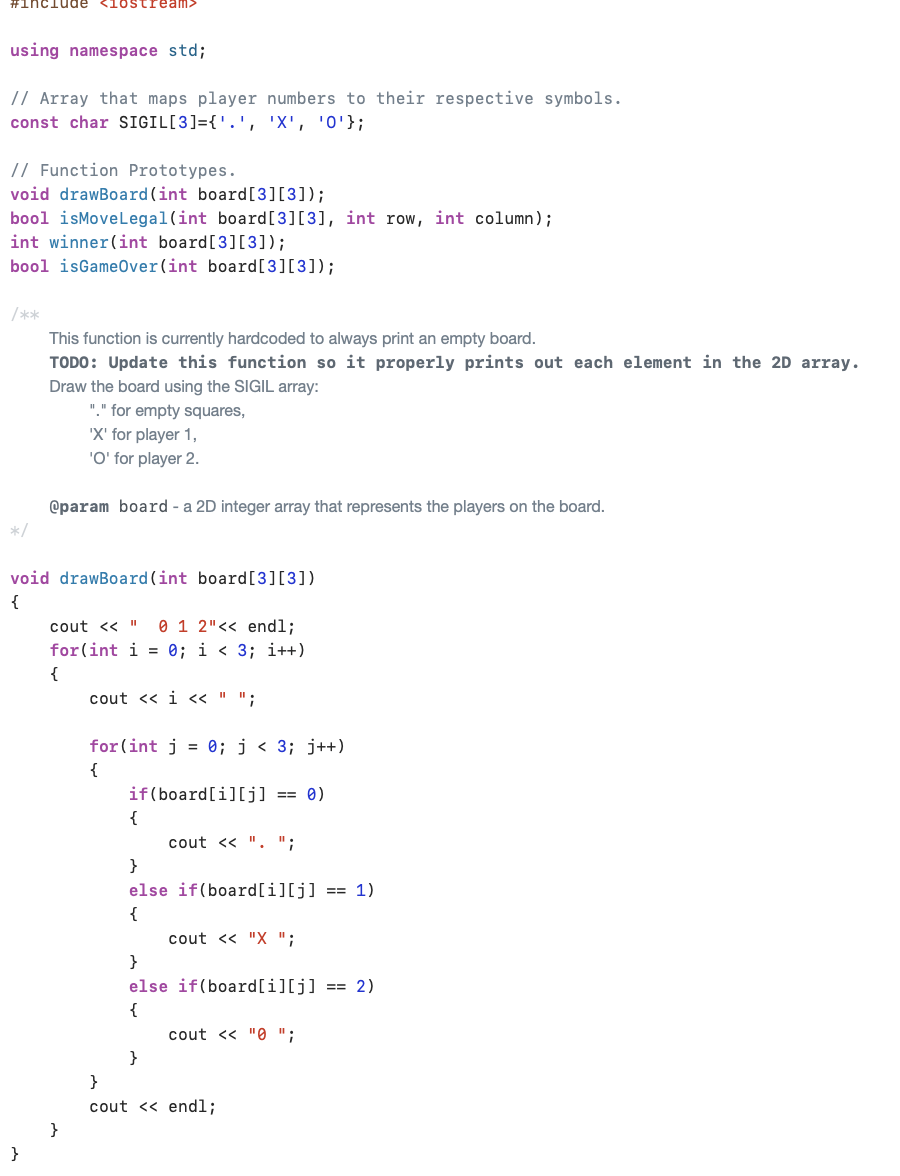 By using the reference of a TicTacToe program ive