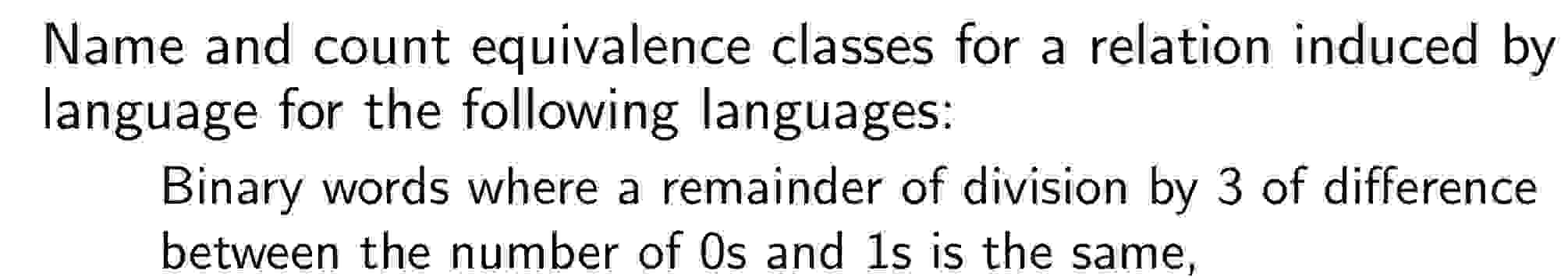Name and count equivalence classes for a relation