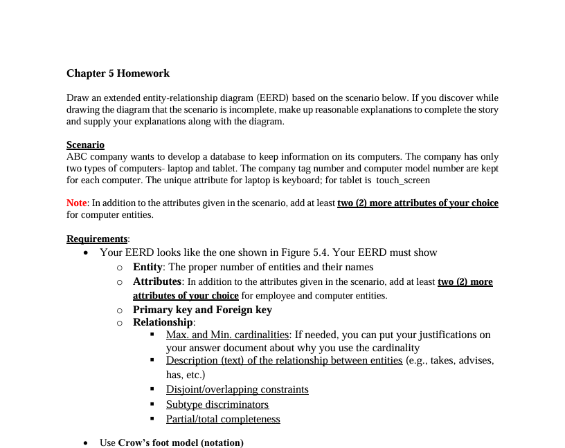 Chapter 5 Homework Figure 5 . 4 Specialization