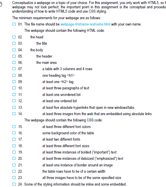 Conceptualize a webpage on a topic of your