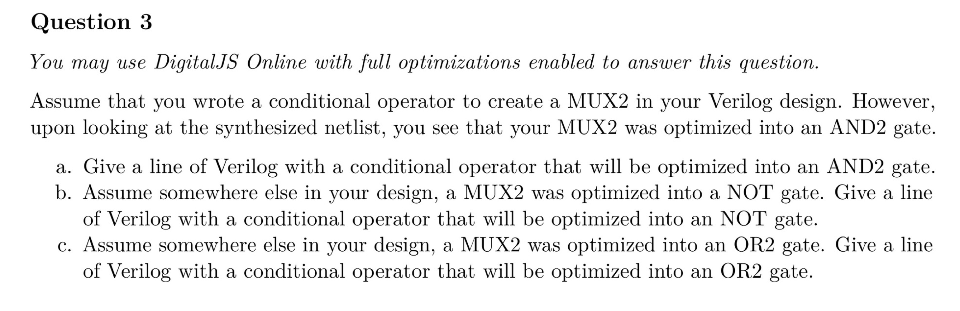 Question 3 You may use DigitalJS Online with full
