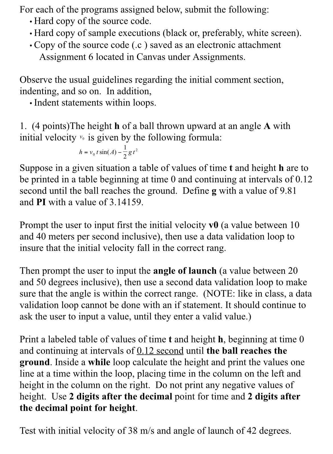 Please create thr program in visual studios C + +