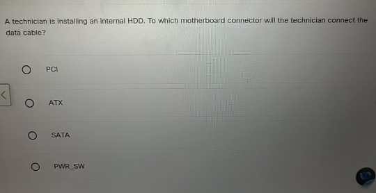 A technician is installing an internal HDD . To