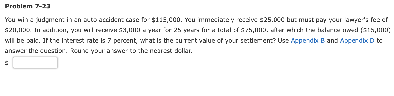 Problem 7-16 This extended problem covers many of