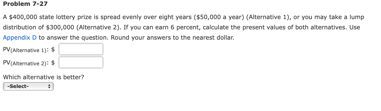 Problem 7-16 This extended problem covers many of
