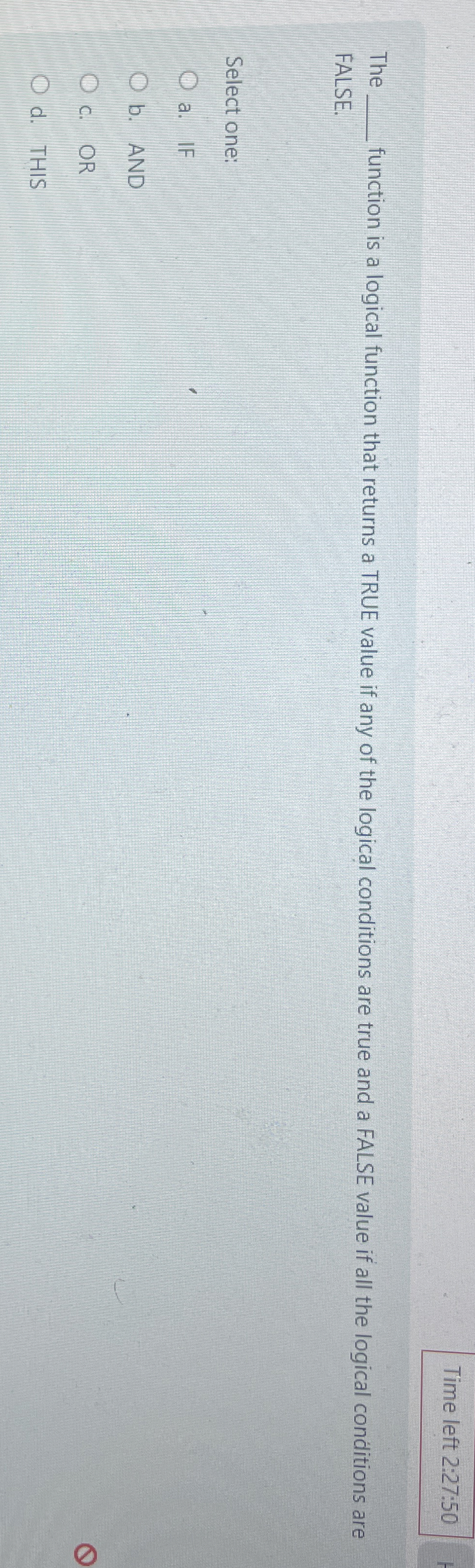 The function is a logical function that returns a