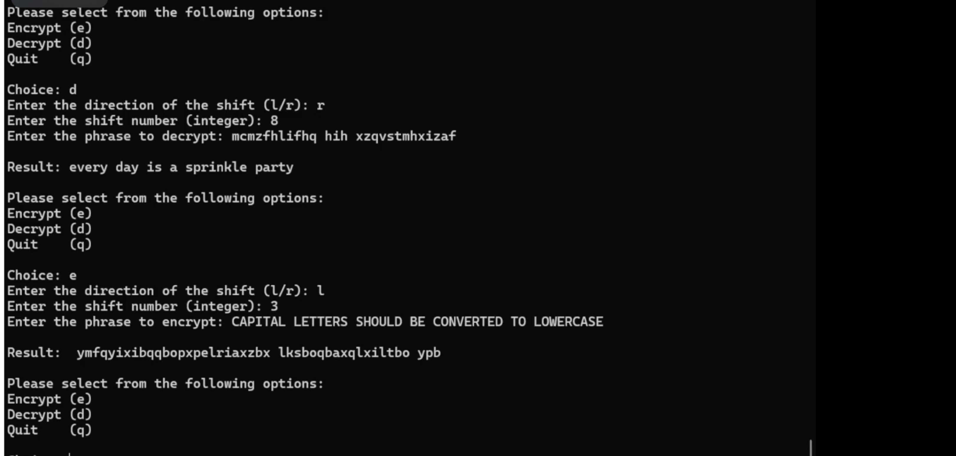 encrypt.cpp and encrypt.h You should see the