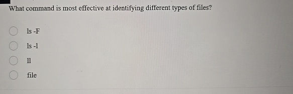 What command is most effective at identifying