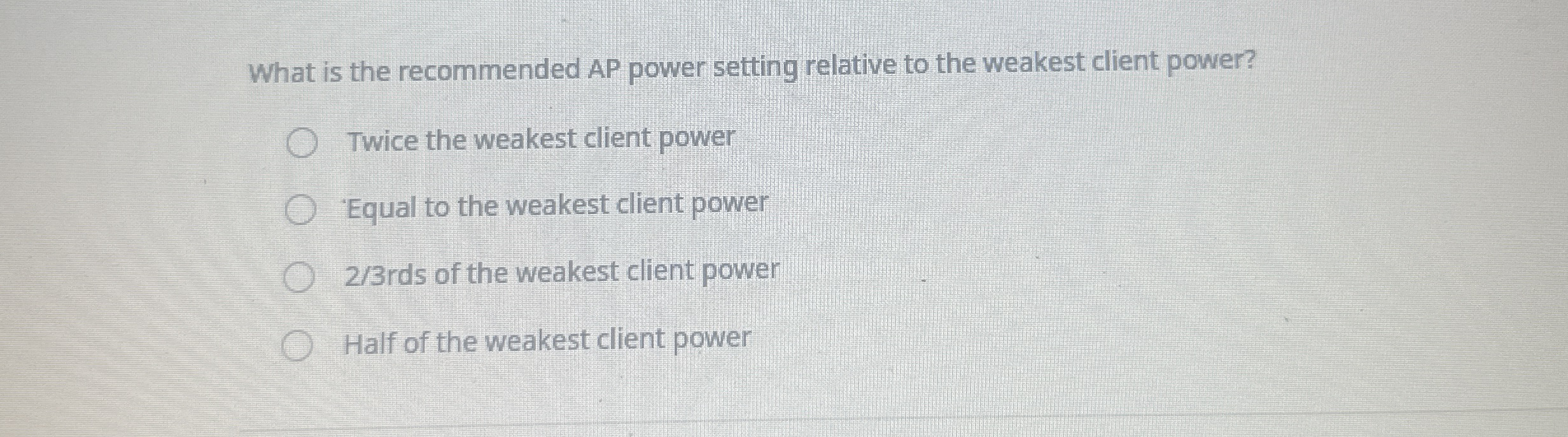 What is the recommended AP power setting relative