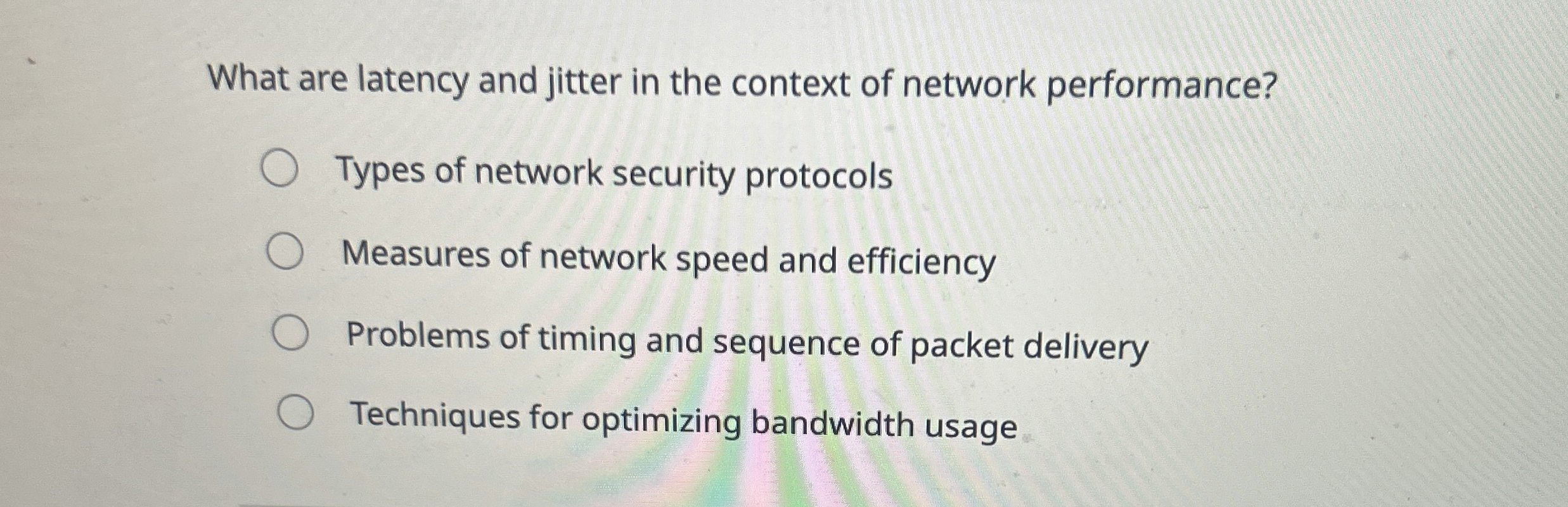 What are latency and jitter in the context of