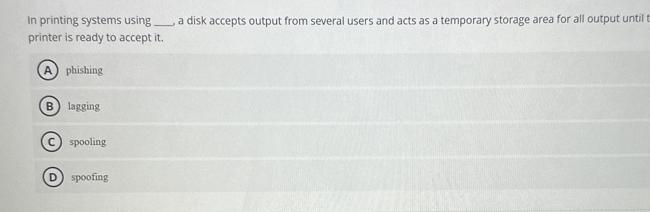 In printing systems using q , a disk accepts