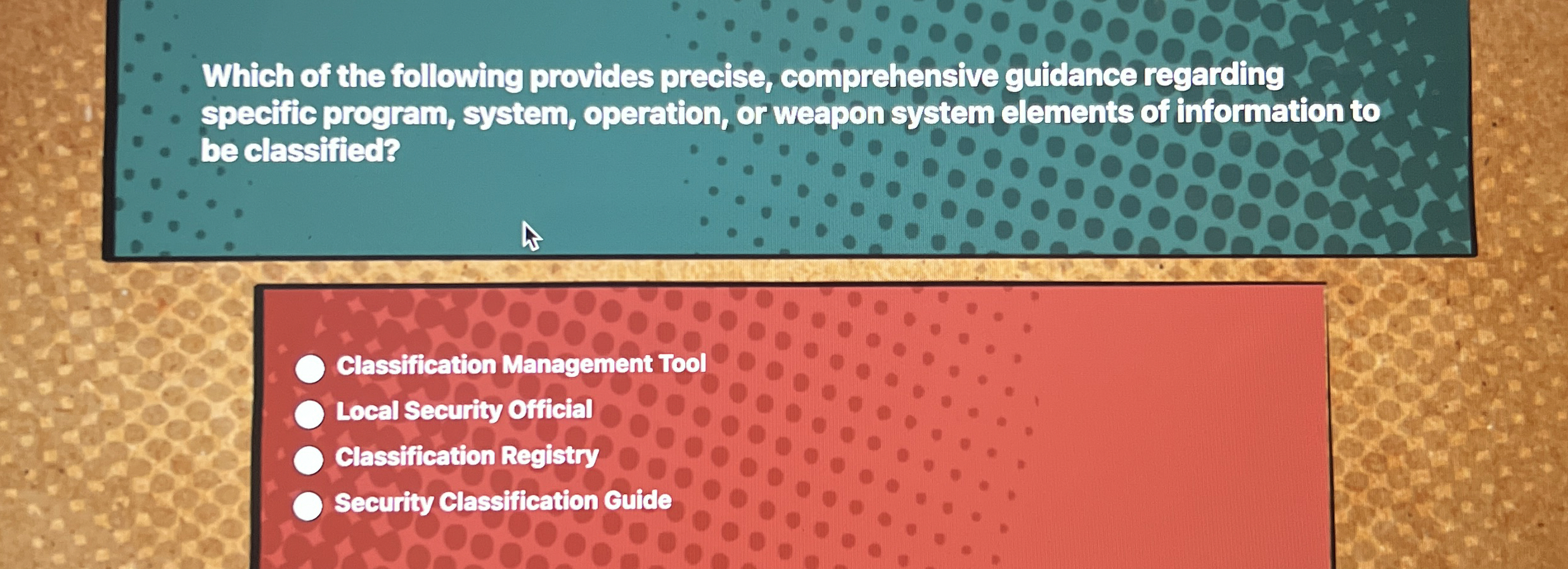 Which of the following provides precise,