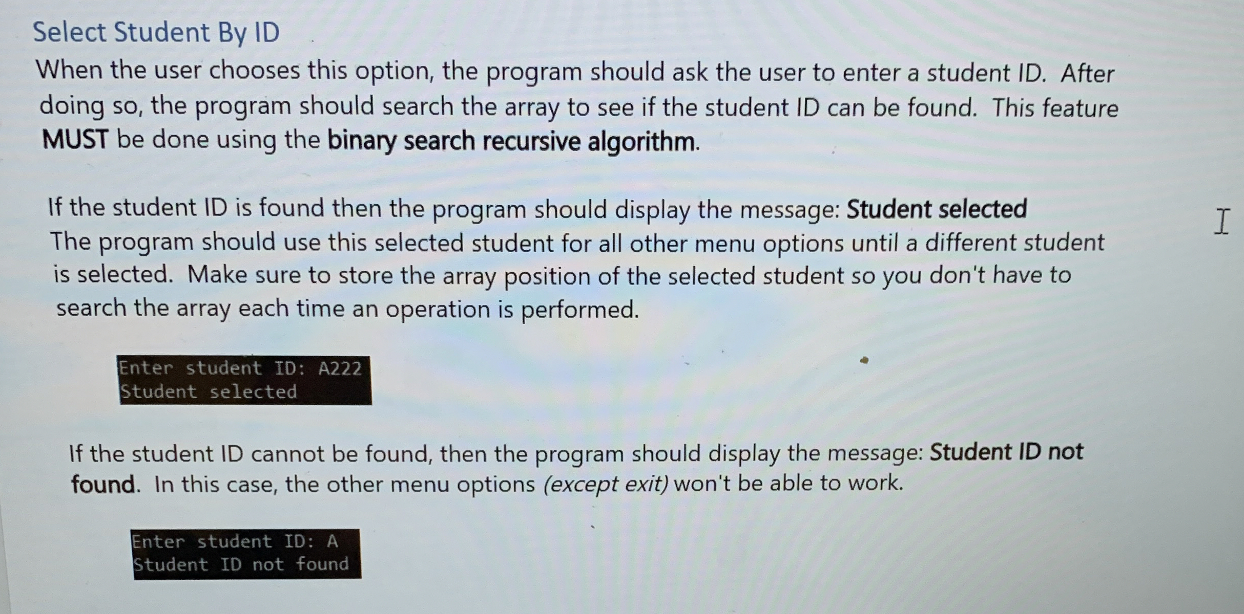 This is a program which simulates management of