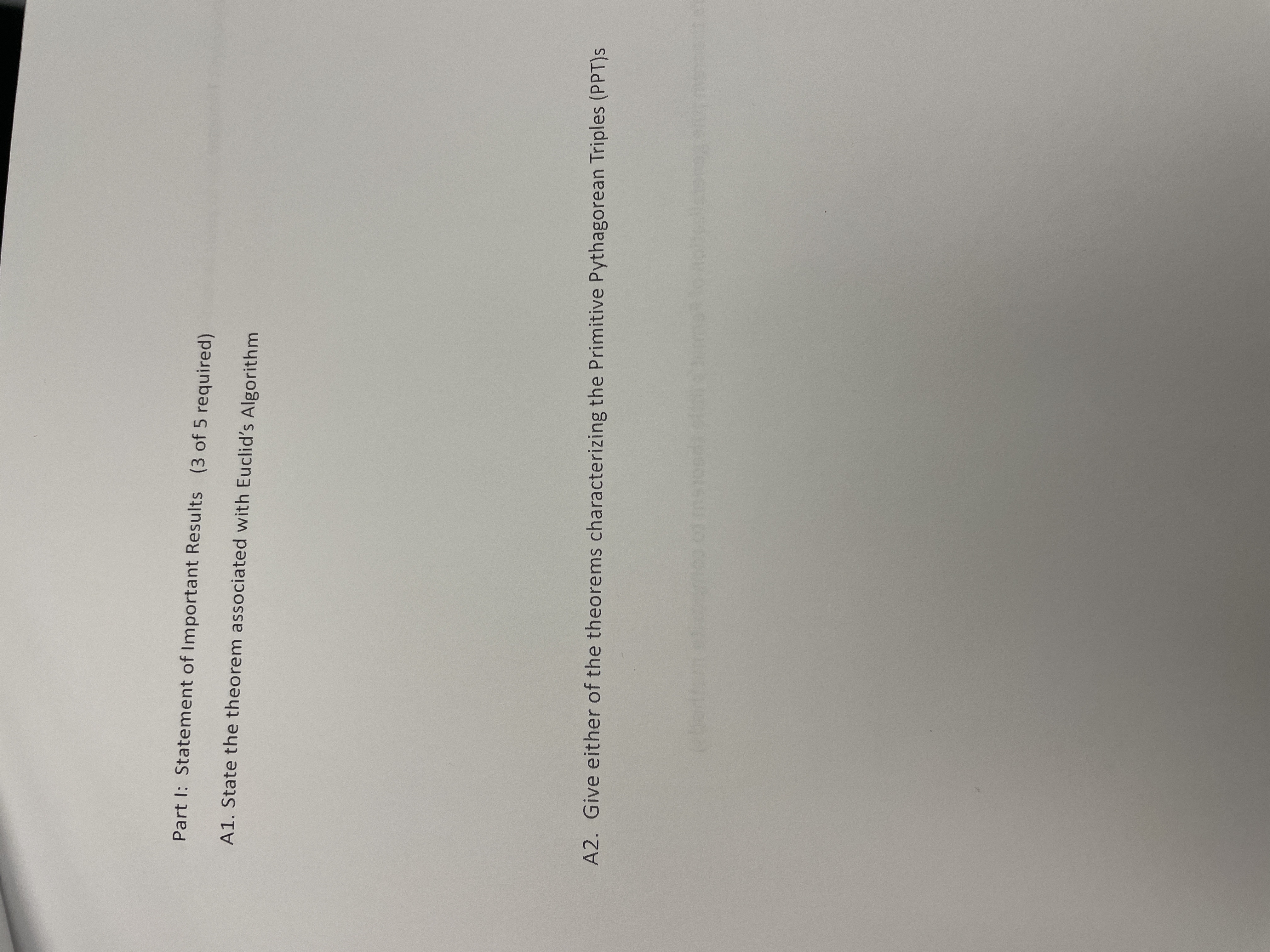 Part I: Statement of Important Results ( 3 of 5