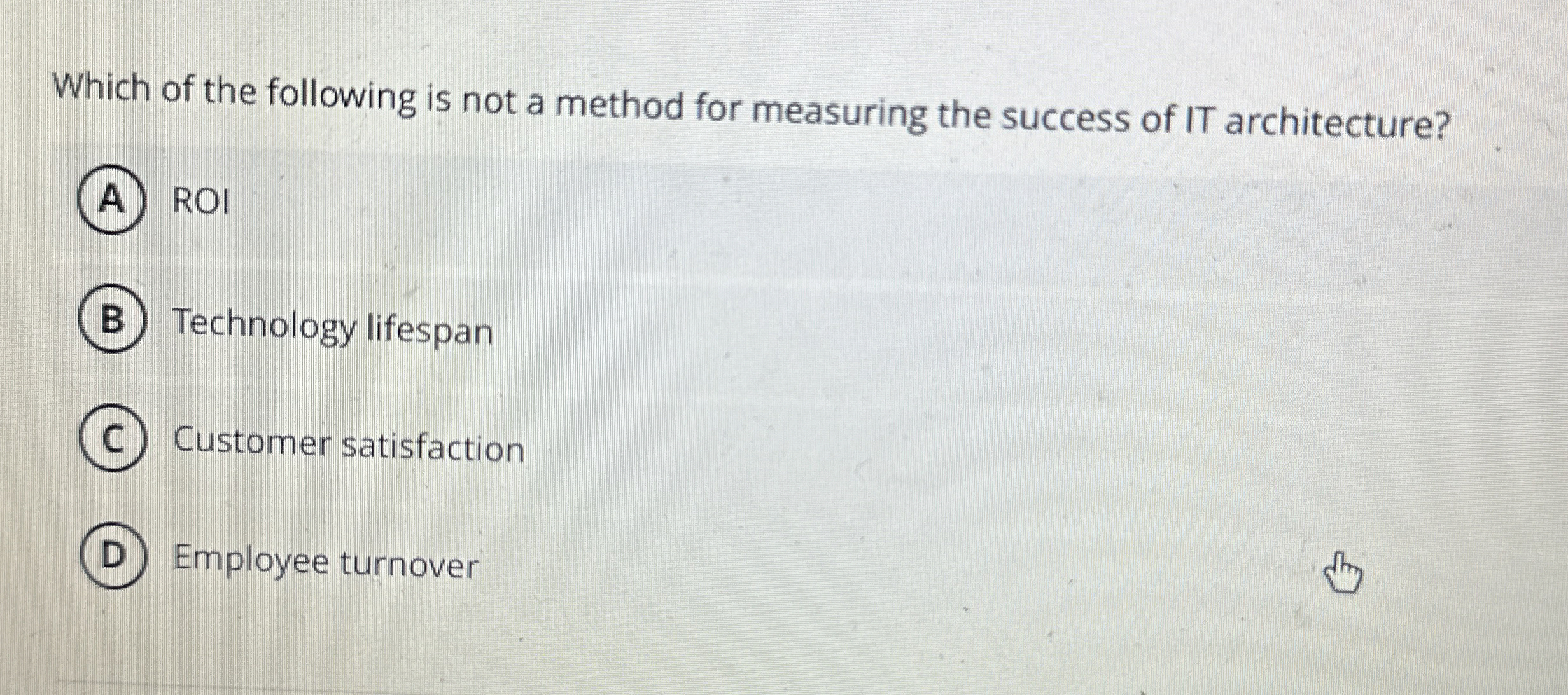 Which of the following is not a method for