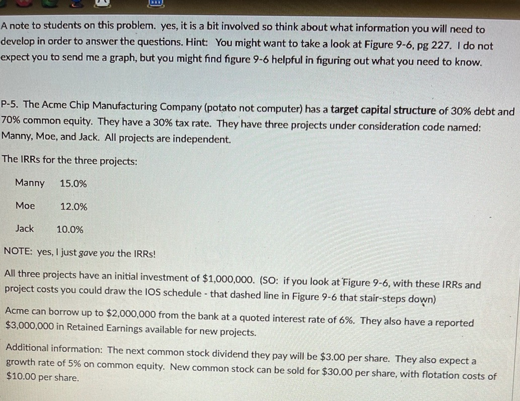 1. Which projects would you accept and why? Yes,