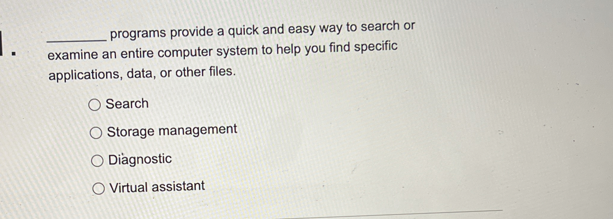 programs provide a quick and easy way to search