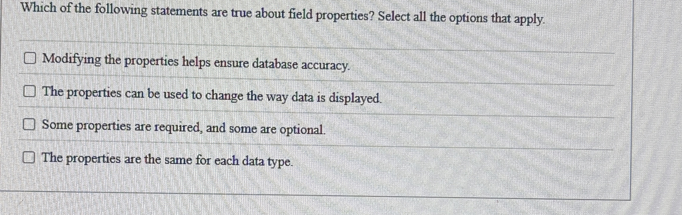 Which of the following statements are true about