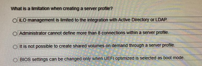 What is a limitation when creating a server