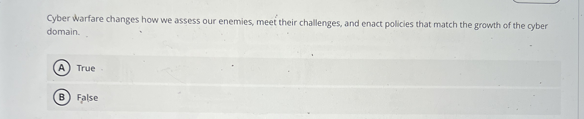 Cyber warfare changes how we assess our enemies,