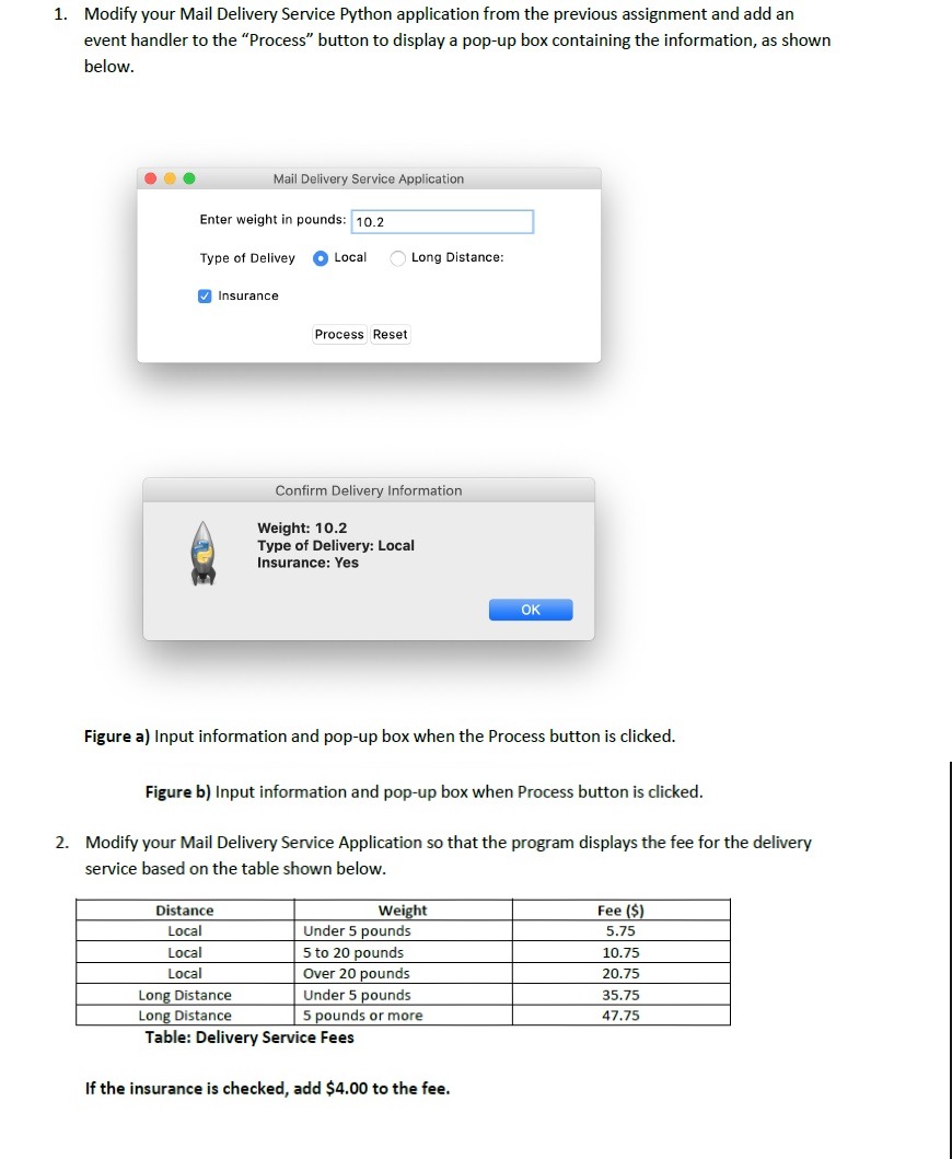 Modify your Mail Delivery Service Python