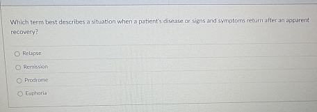 Which term best describes a situation when a
